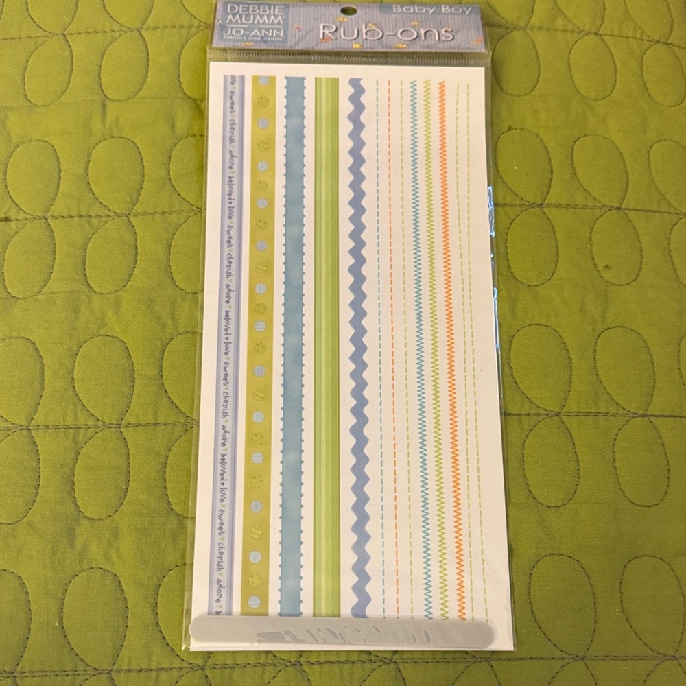 Debbie Mumm Baby Boy Rub-Ons - Multicolor